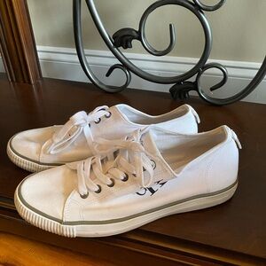 Calvin Klein Men’s White Canvas Sneakers